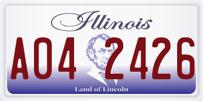 IL license plate A042426