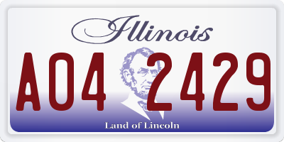IL license plate A042429