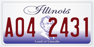 IL license plate A042431