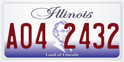 IL license plate A042432