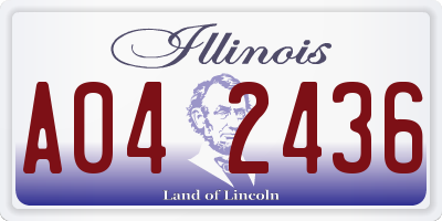 IL license plate A042436