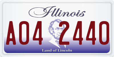 IL license plate A042440