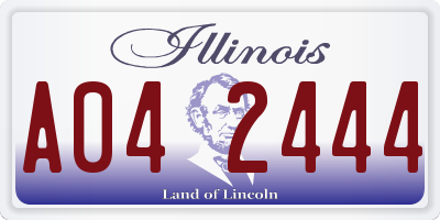 IL license plate A042444