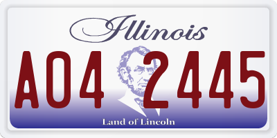 IL license plate A042445