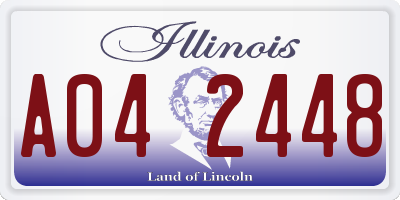 IL license plate A042448