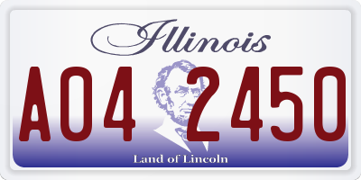 IL license plate A042450