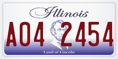 IL license plate A042454