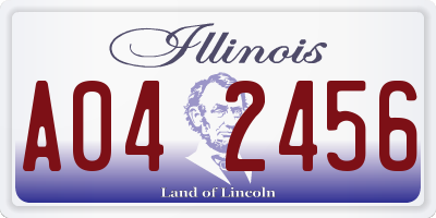 IL license plate A042456