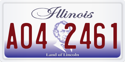IL license plate A042461