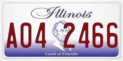 IL license plate A042466