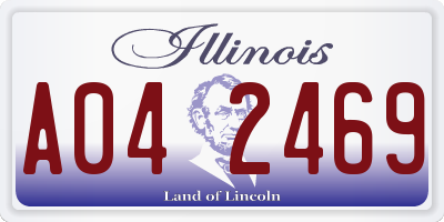 IL license plate A042469