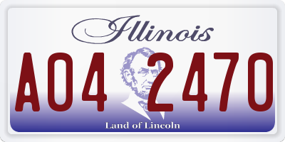 IL license plate A042470