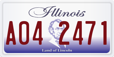 IL license plate A042471