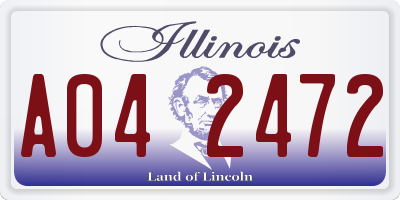 IL license plate A042472