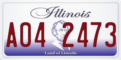 IL license plate A042473