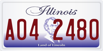 IL license plate A042480