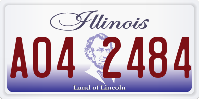 IL license plate A042484