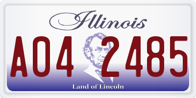 IL license plate A042485