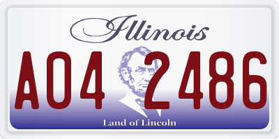 IL license plate A042486