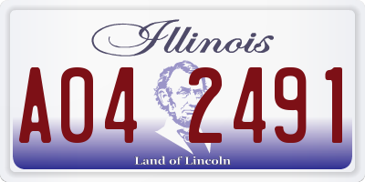 IL license plate A042491