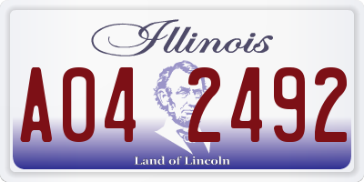 IL license plate A042492