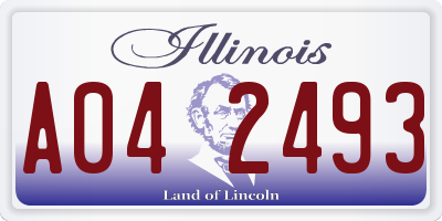 IL license plate A042493
