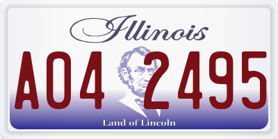 IL license plate A042495