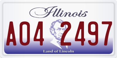 IL license plate A042497