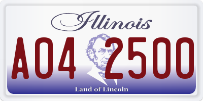 IL license plate A042500