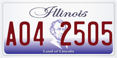 IL license plate A042505