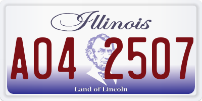 IL license plate A042507