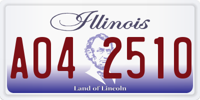 IL license plate A042510