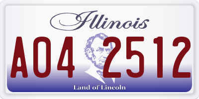 IL license plate A042512