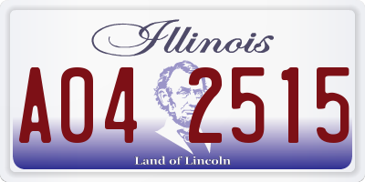 IL license plate A042515