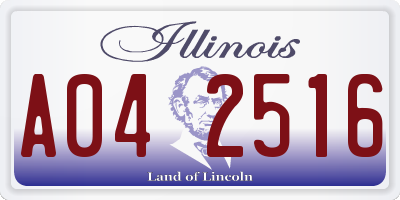 IL license plate A042516