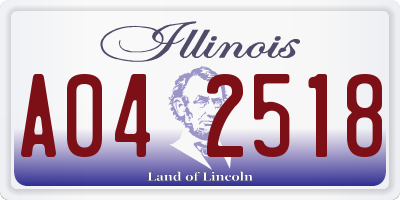 IL license plate A042518
