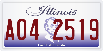 IL license plate A042519