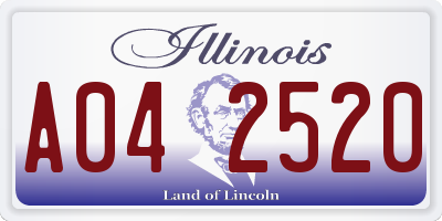 IL license plate A042520
