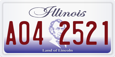 IL license plate A042521
