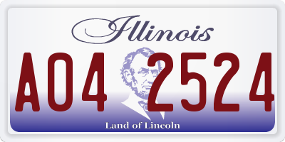 IL license plate A042524