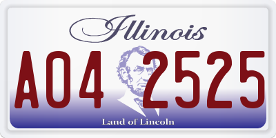 IL license plate A042525