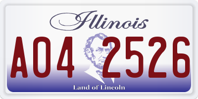 IL license plate A042526