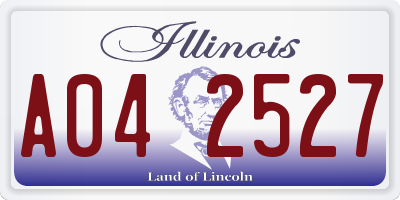 IL license plate A042527