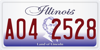 IL license plate A042528
