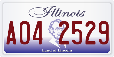 IL license plate A042529