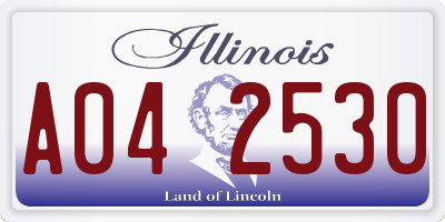 IL license plate A042530