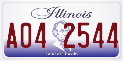 IL license plate A042544
