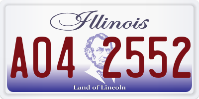 IL license plate A042552