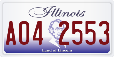 IL license plate A042553