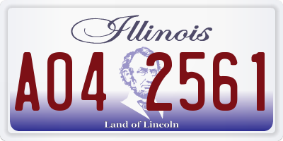 IL license plate A042561